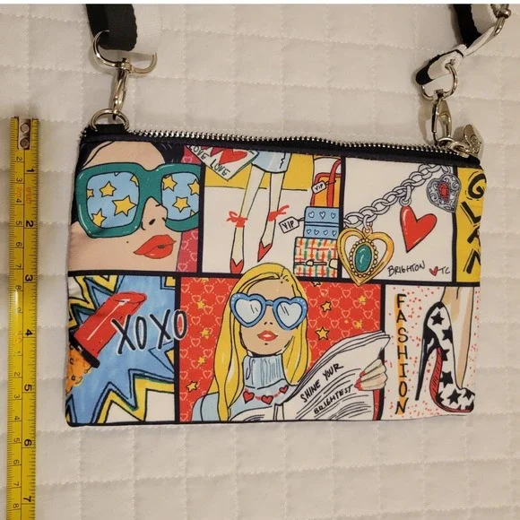 Brighton Glam Girl Tom Clancy Crossbody Pouch Clutch Wristlet Fashionista Cutesy - Picture 3 of 7
